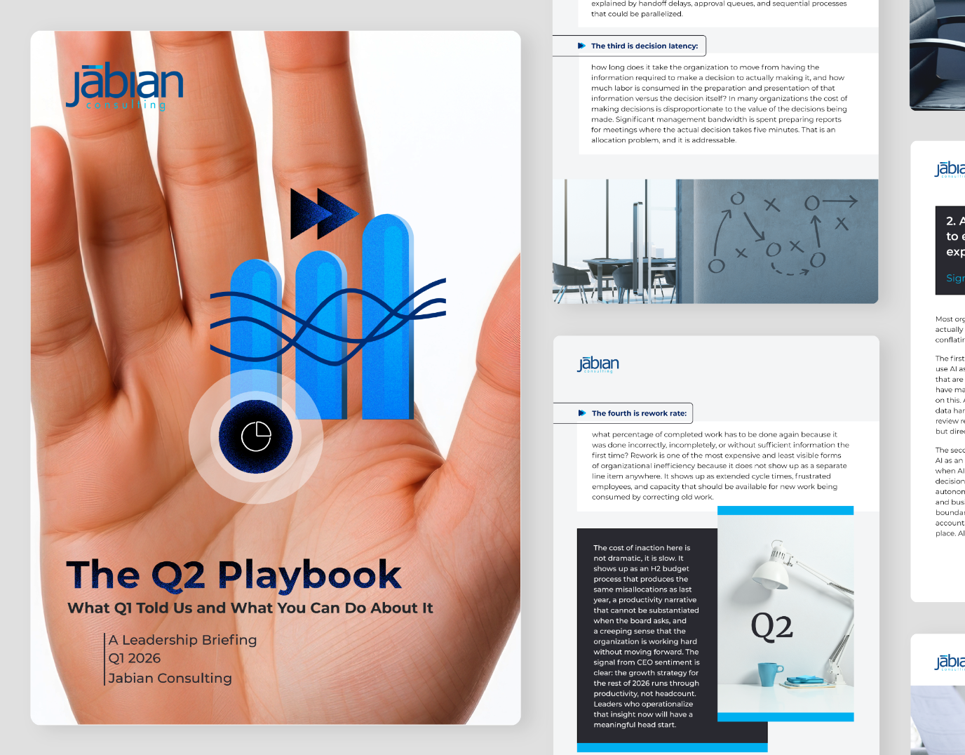 Modernes Corporate Report Design für Consulting-Unternehmen mit Infografik, Executive-Präsentationsl