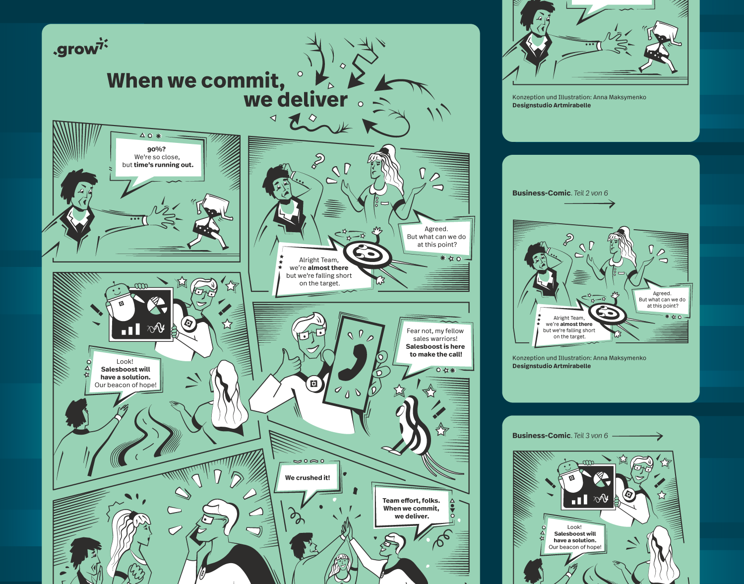Business Infografik für Teamarbeit und Workflow-Visualisierung