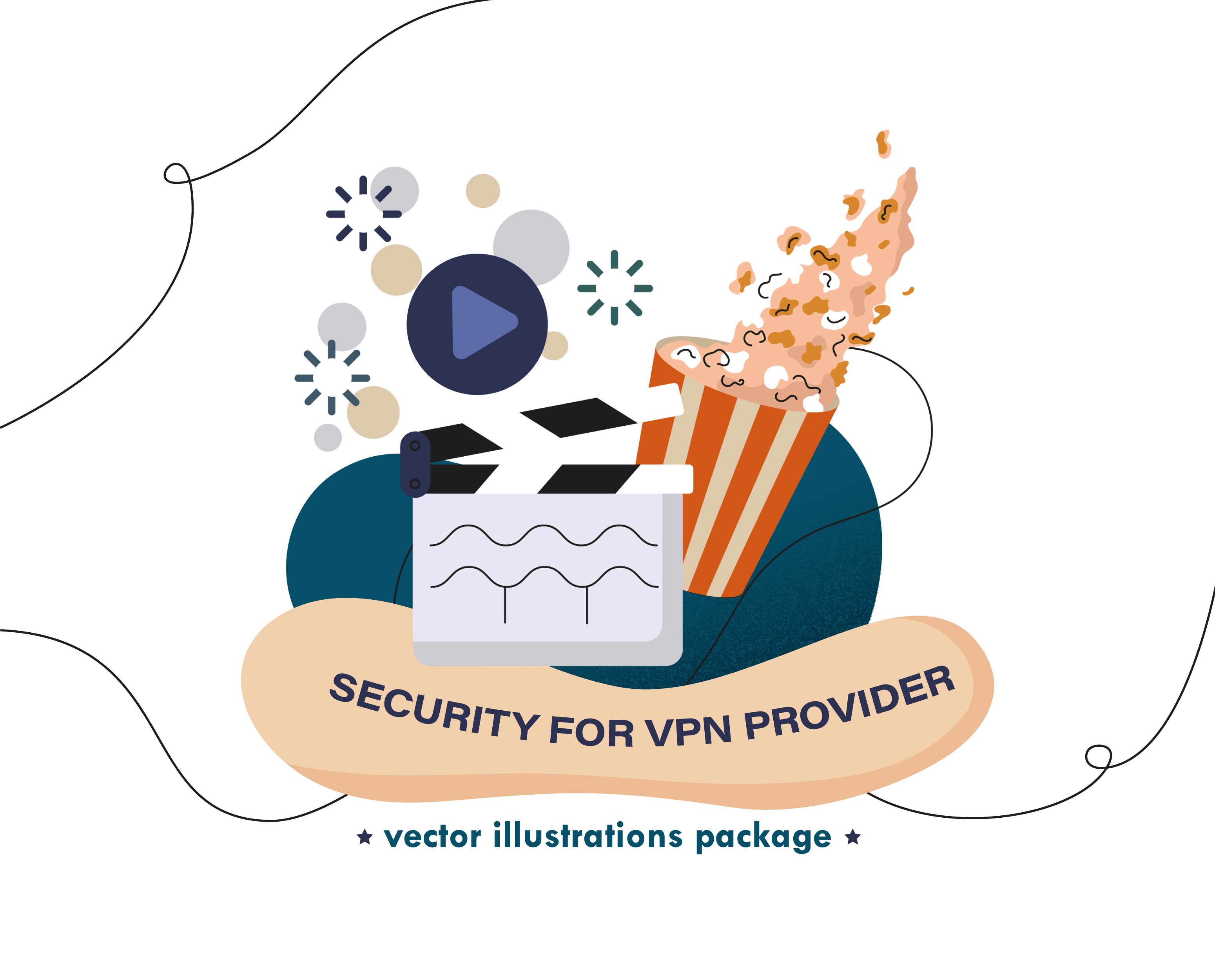 Vector Illustrations set about internet security for VPN provider in Netherlands
 image