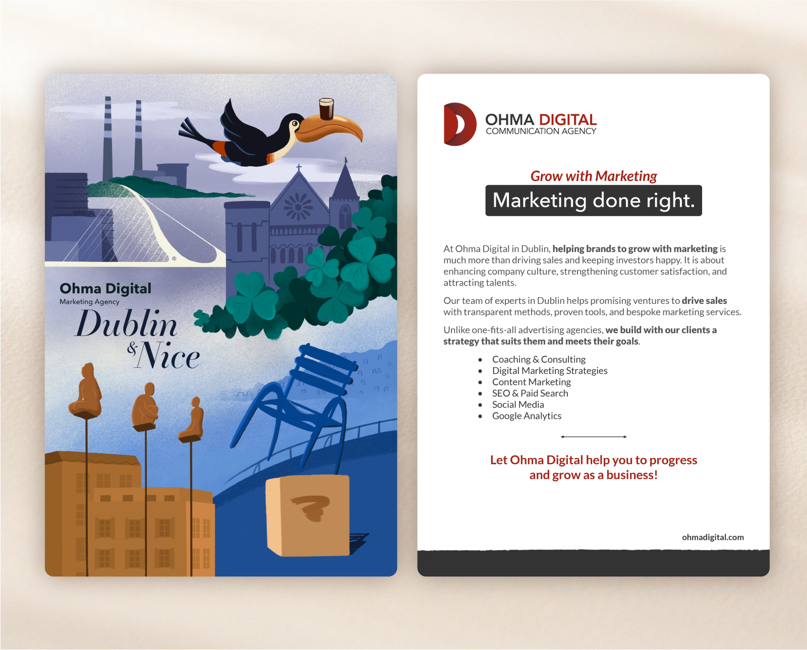 Advertising agency postcard for clients
 image