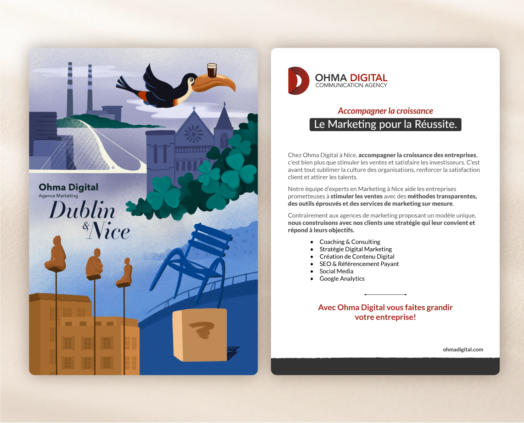 Advertising agency postcard for clients
 image