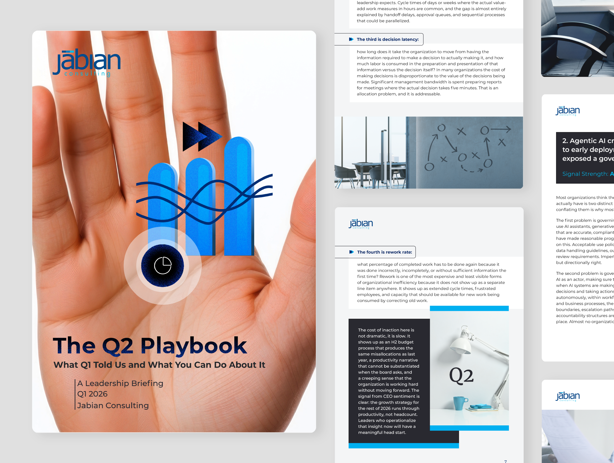 Modernes Corporate-Report-Design mit Covergestaltung und Editorial-Layouts für ein Consulting-Unternehmen mit hochwertiger Executive-Kommunikation.