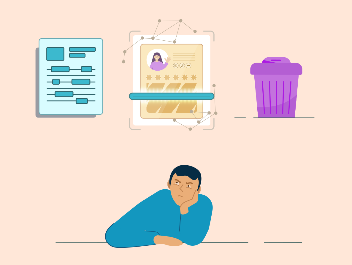 Animation of AI scanning the applicants' CVs
 image