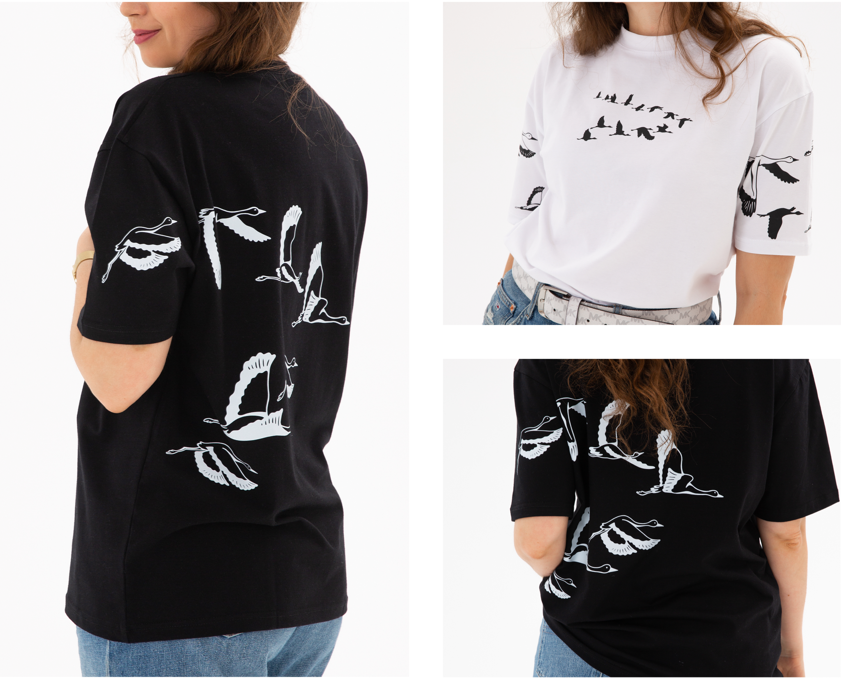 "Storks fly" custom prints for the branded clothes and accessories
 image