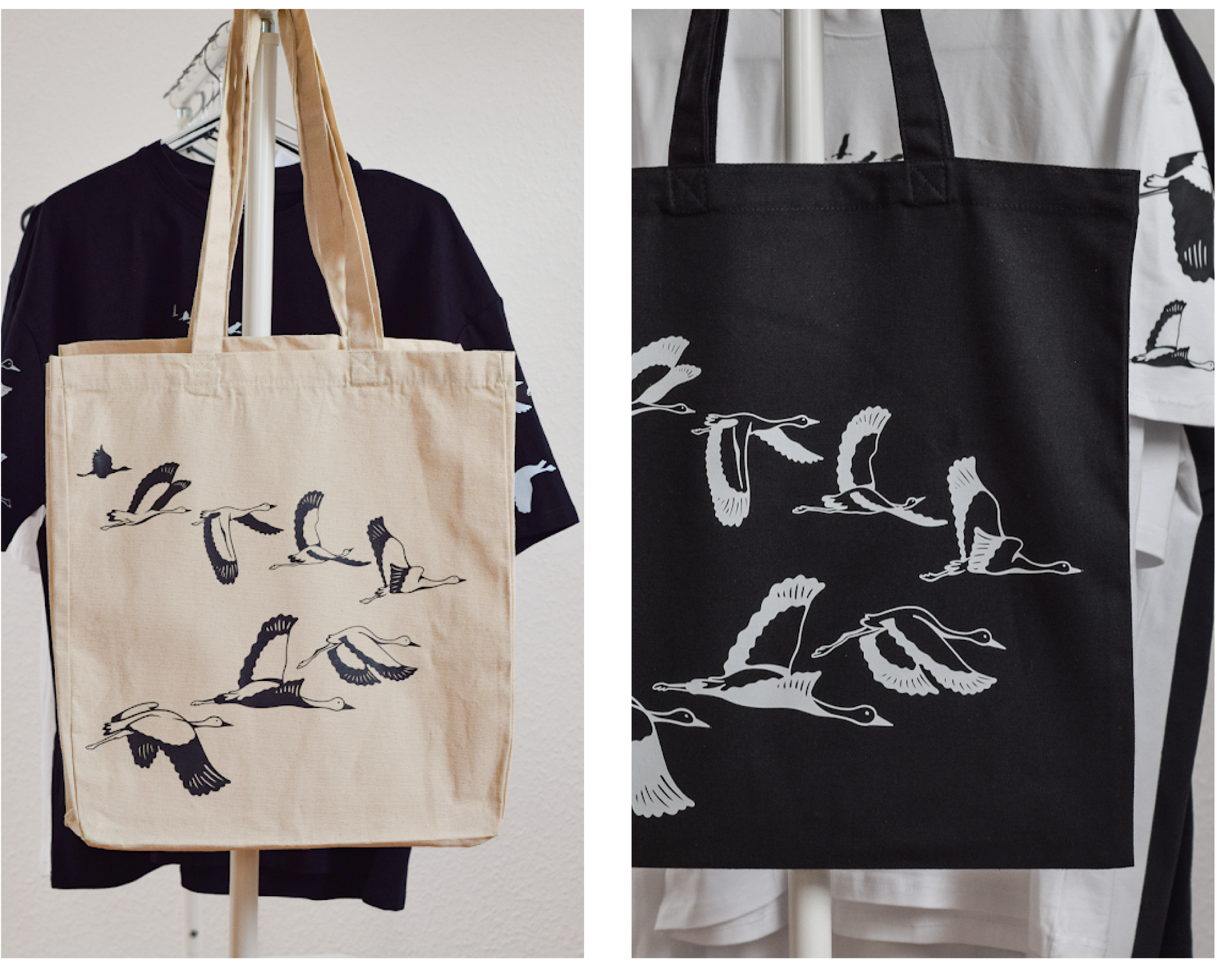 "Storks fly" custom prints for the branded clothes and accessories
 image